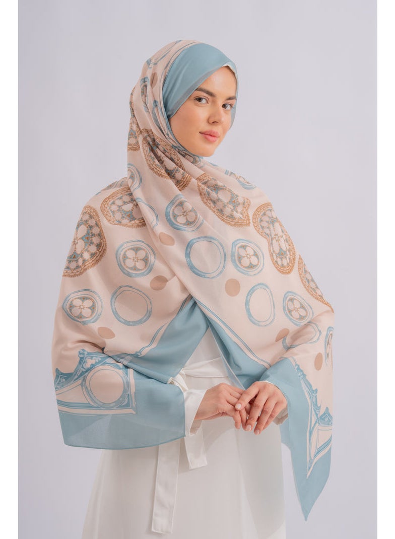 Alamki Women Hijab Vintage Grace Printed Chiffon - Image 2